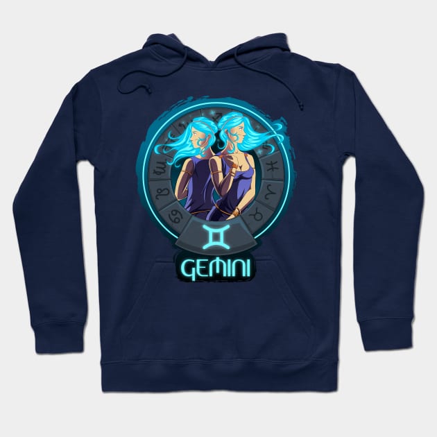 Beautiful Gemini Geek Zodiac Signs Horoscope Astrology Hoodie by Canache Shop